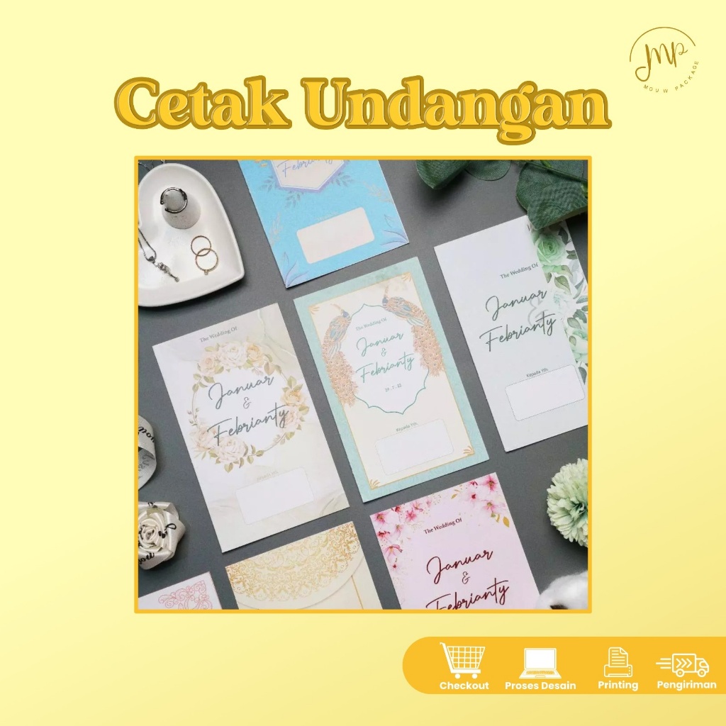 Undangan Pernikahan Simple Undangan Pernikahan Mewah Bahan BC TIK Tebal Undangan Murah