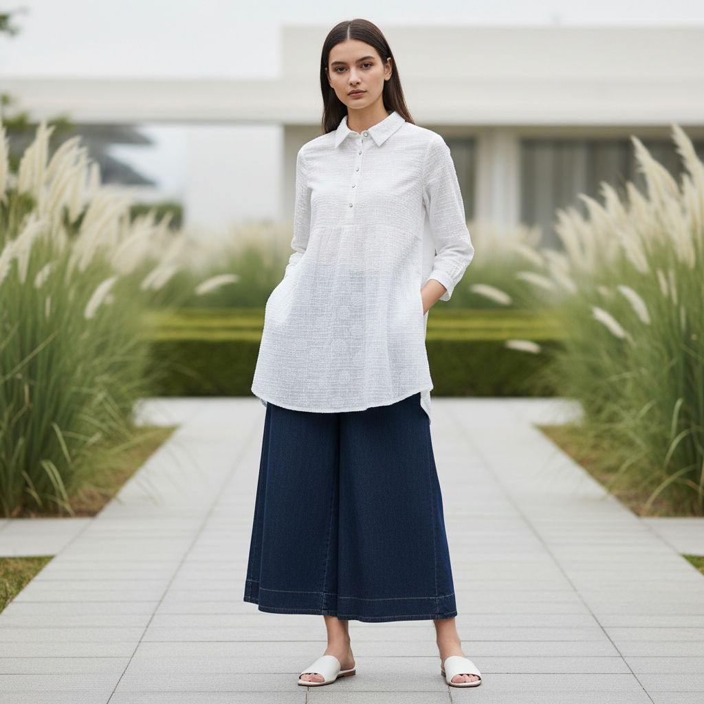 Kemeja Putih Wanita Potongan Longgar Bahan Katun | Blouse Putih OOTD Casual Allsize