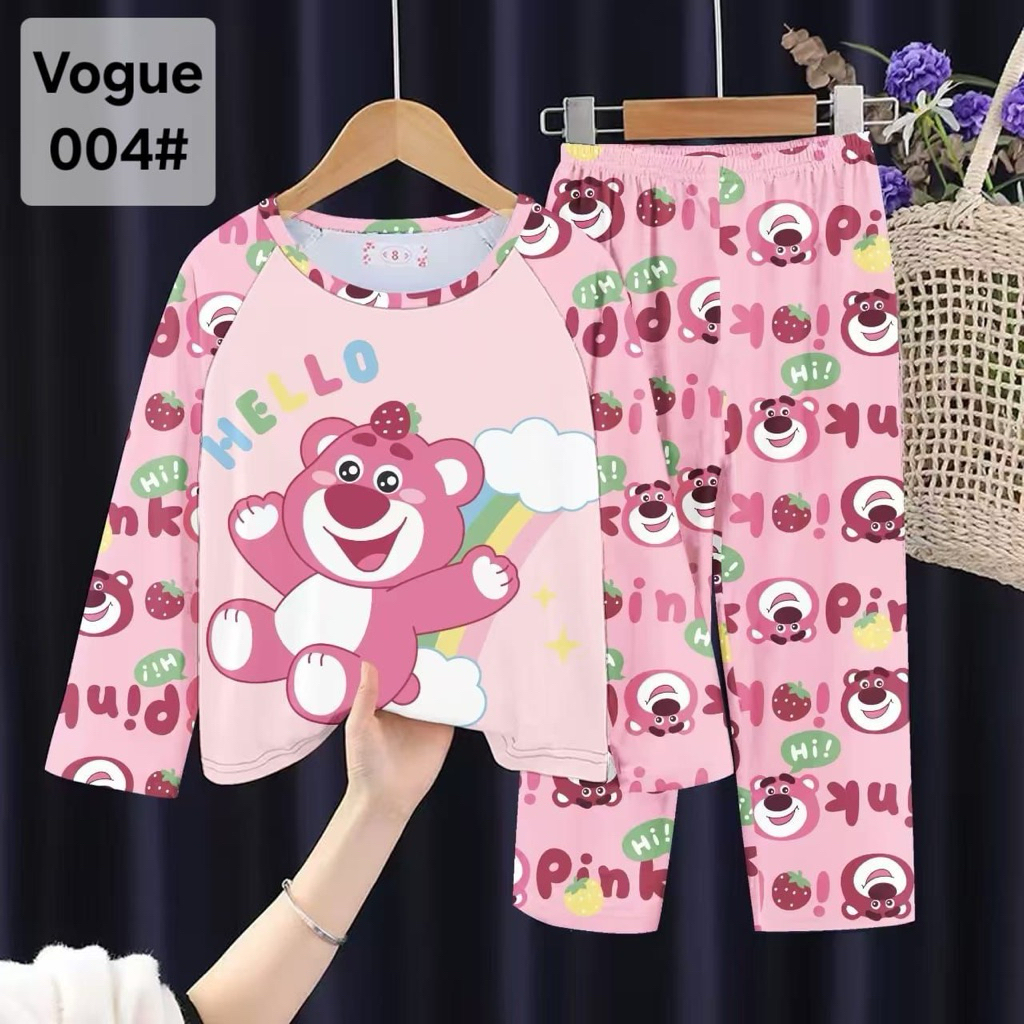 Baju Anak Import  Karakter Beruang Stawbery / Setelan Anak Import / Baju Anak /Baju Import Anak-Anak