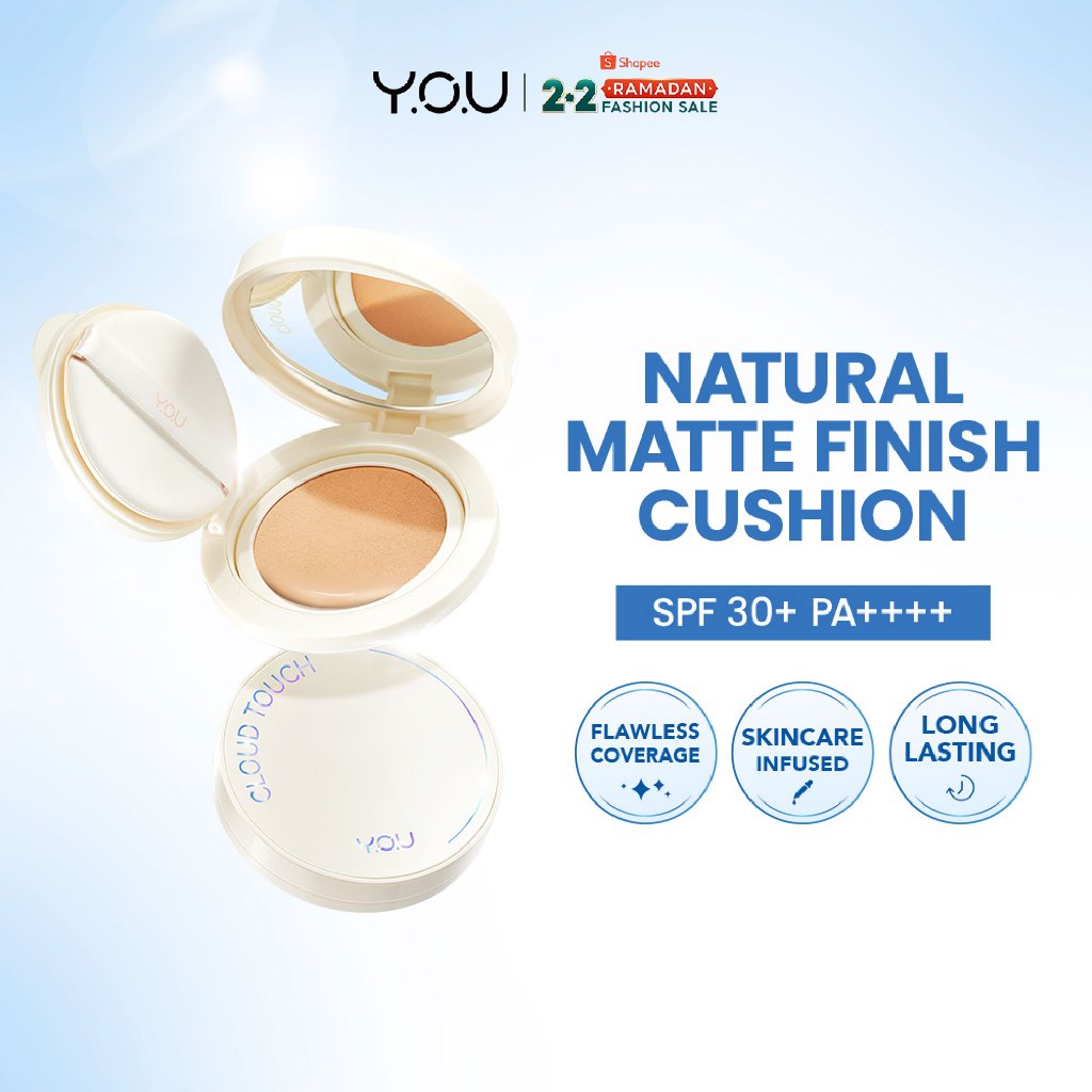 YOU Cloud Touch Dreamy-fit Lasting Mesh Cushion Cushion Foundation Natural Matte Finish Tahan Lama 2