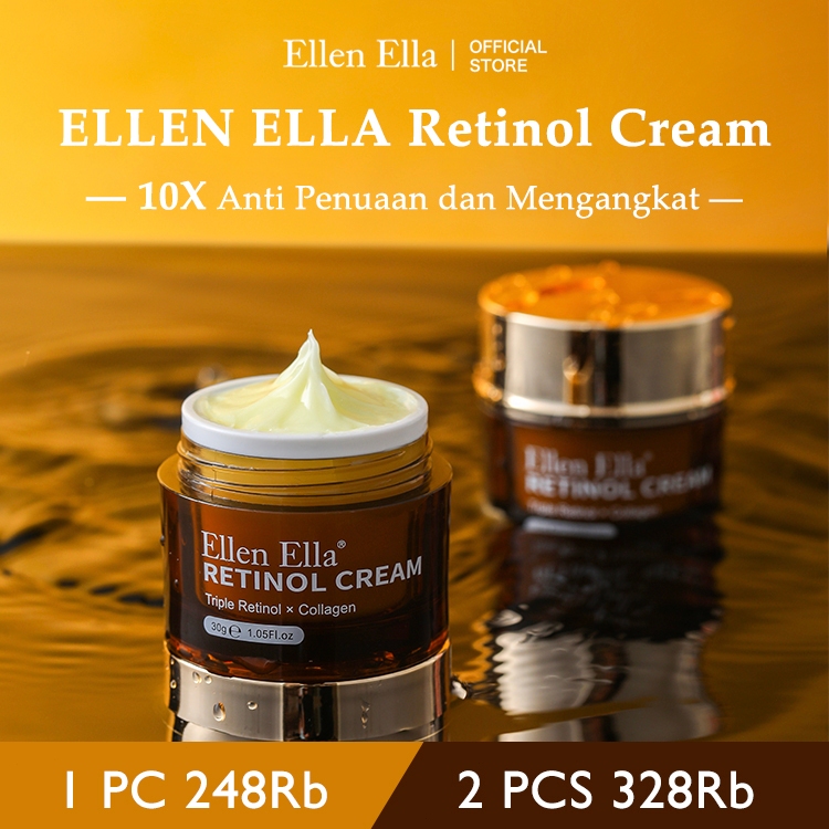 [BPOM] ELLEN ELLA Original Retinol Cream 30g Anti Aging Kerut Moisturizer collagen krim Cream Malam 