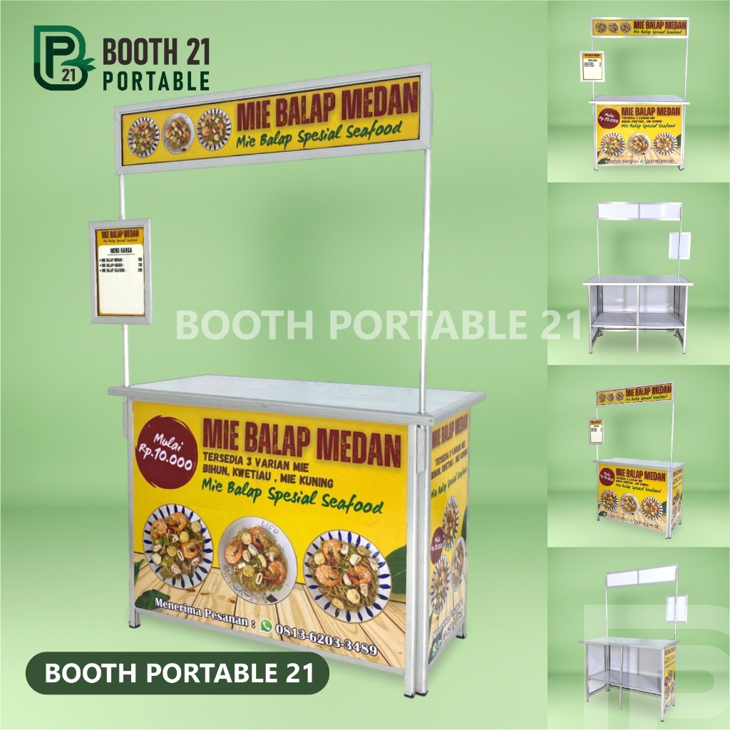 Booth Portable Gerobak Lipat Aluminium Booth Portable 21