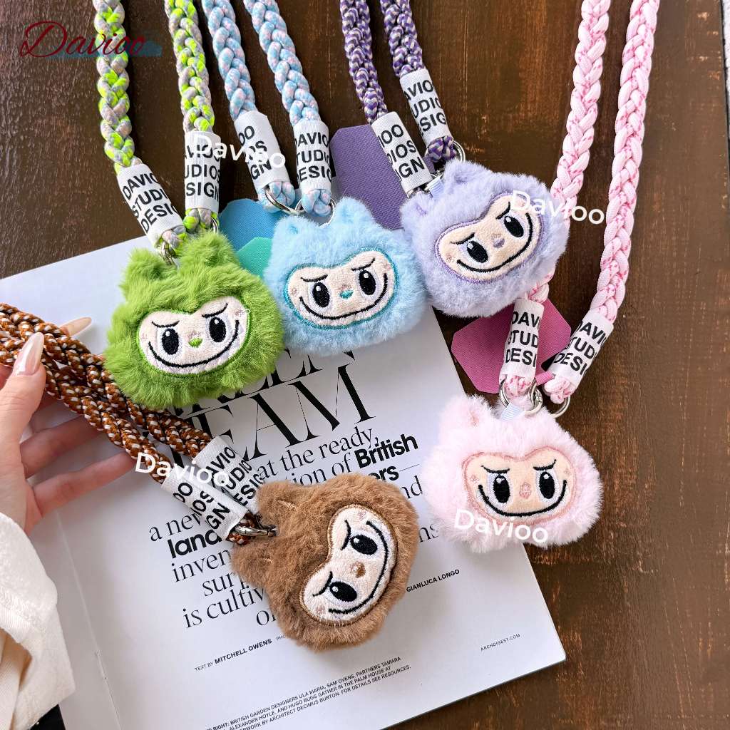 Manis Banget Tali HP Lanyard Universal Bisa Cross-body Motif Labubu Zimomo Mokoko Gantungan Handphon