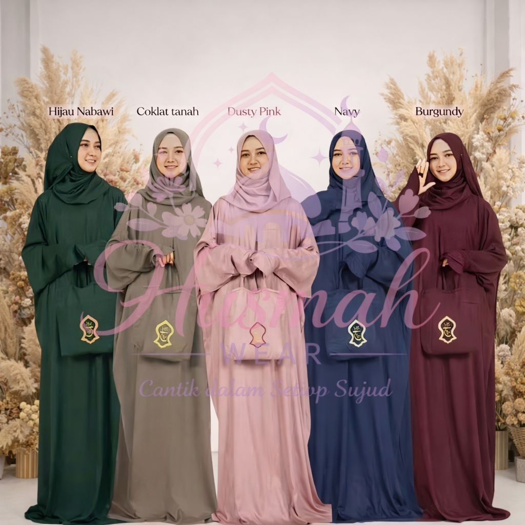 Mukena Pashmina Terompah/ Mukena Terusan pasmina terompah