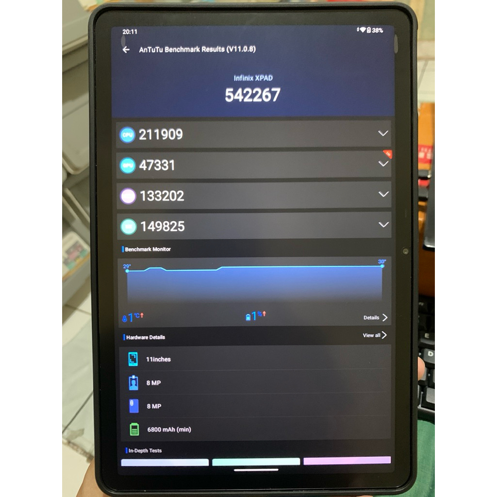 infinix Xpad 4G LTE 8gb(4+4gb)/128gb fset..