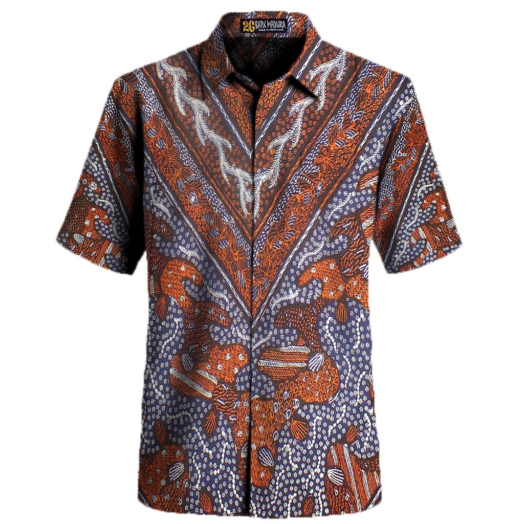 Kemeja Batik Tulis Madura Baju Batik Pria Lengan Pendek I631