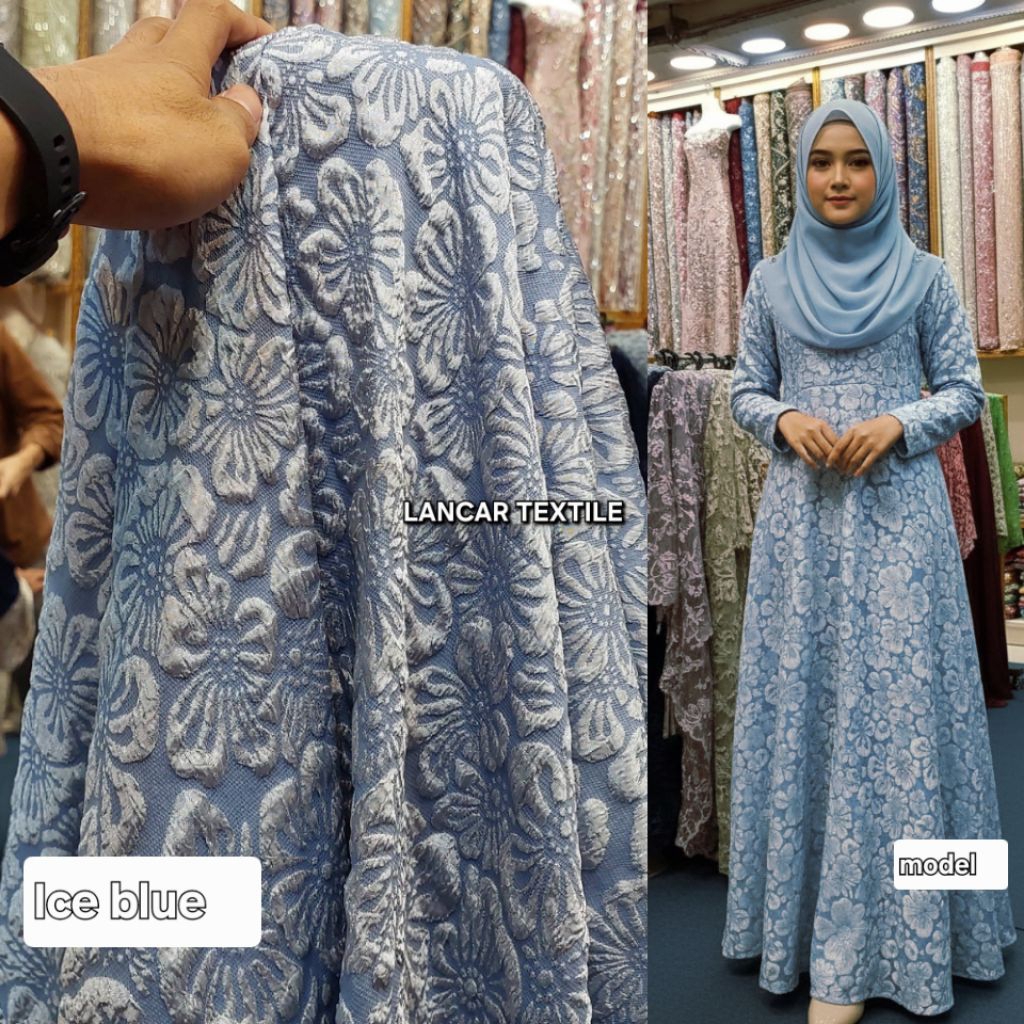 Kain Bahan Jaguar Emboss Premium Kain Jaguard Embos Import