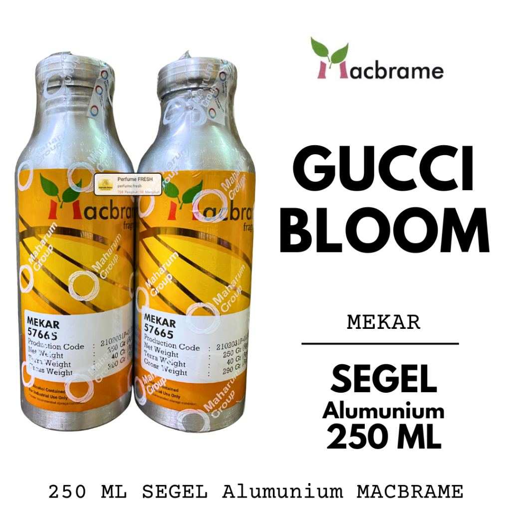 Bibit Parfum MEKAR ( BLOOM ) 250 ML SEGEL Alumunium MACBRAME
