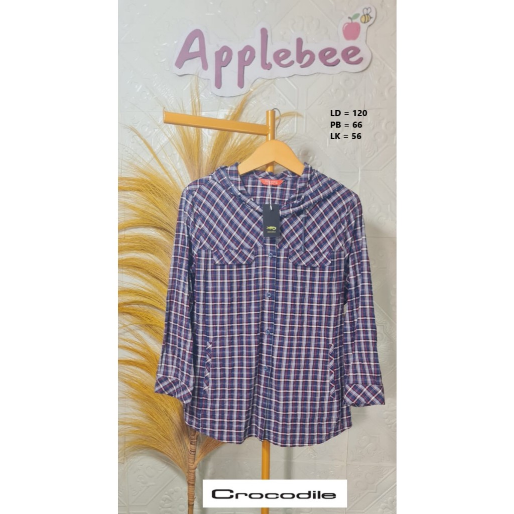 BLUS HOODIE CRINKLE BY CROCODILE LADIES