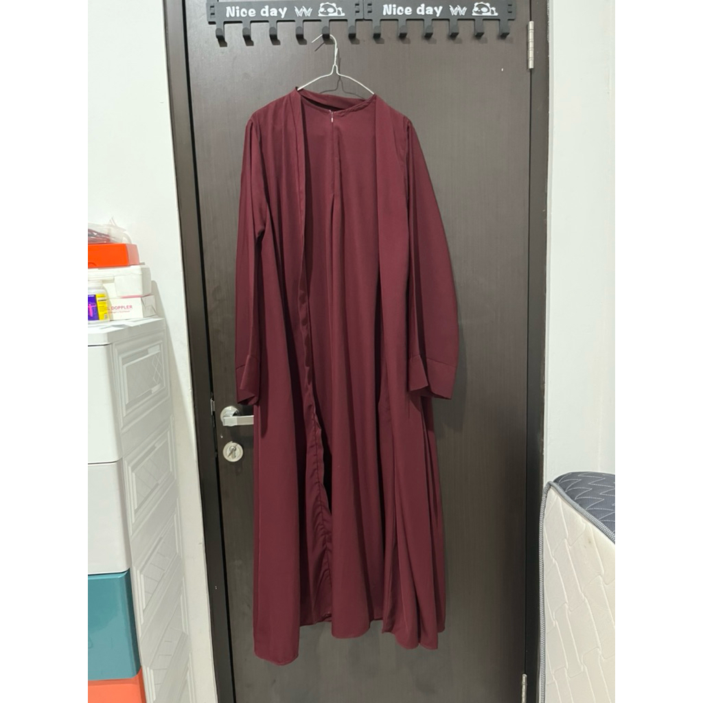 ABAYA GAMIS PRELOVED MURAH MERAH MAROON