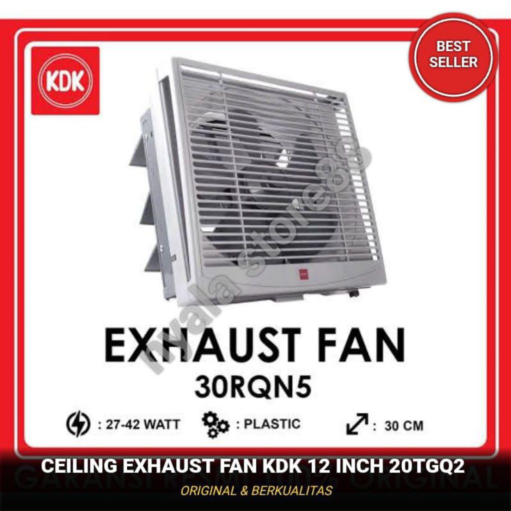 KDK Exhaust Fan 12 Inch 30RQN5 Ventilasi Dinding / Plafon Original