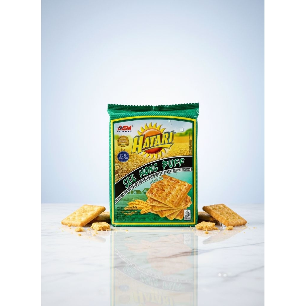 Biskuit Hatari See Hong Puff Malkist 260g - Crackers Biskuit Gula Renyah Camilan Keluarga Halal