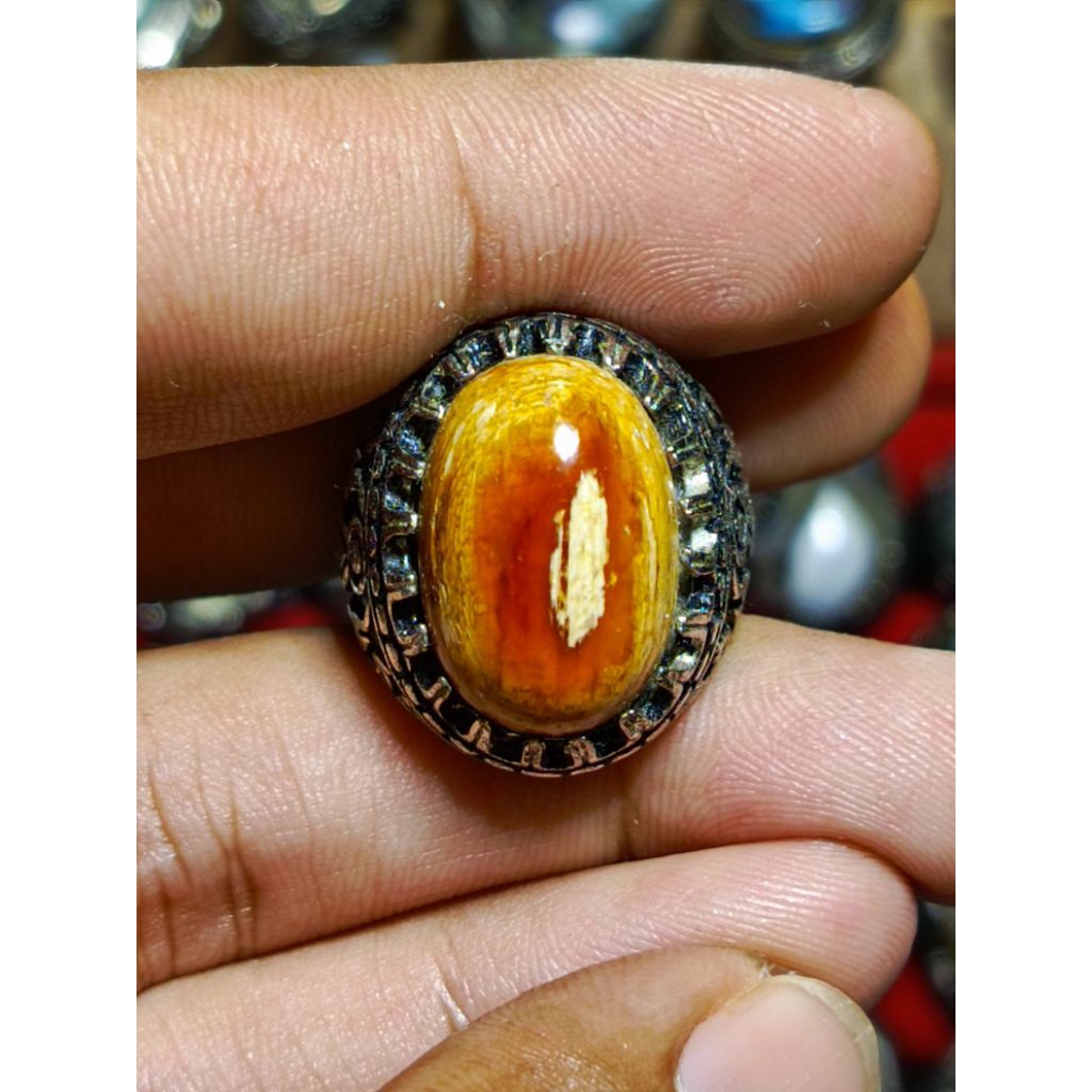 Batu akik galih kelor blendok merah TopHQ R/8