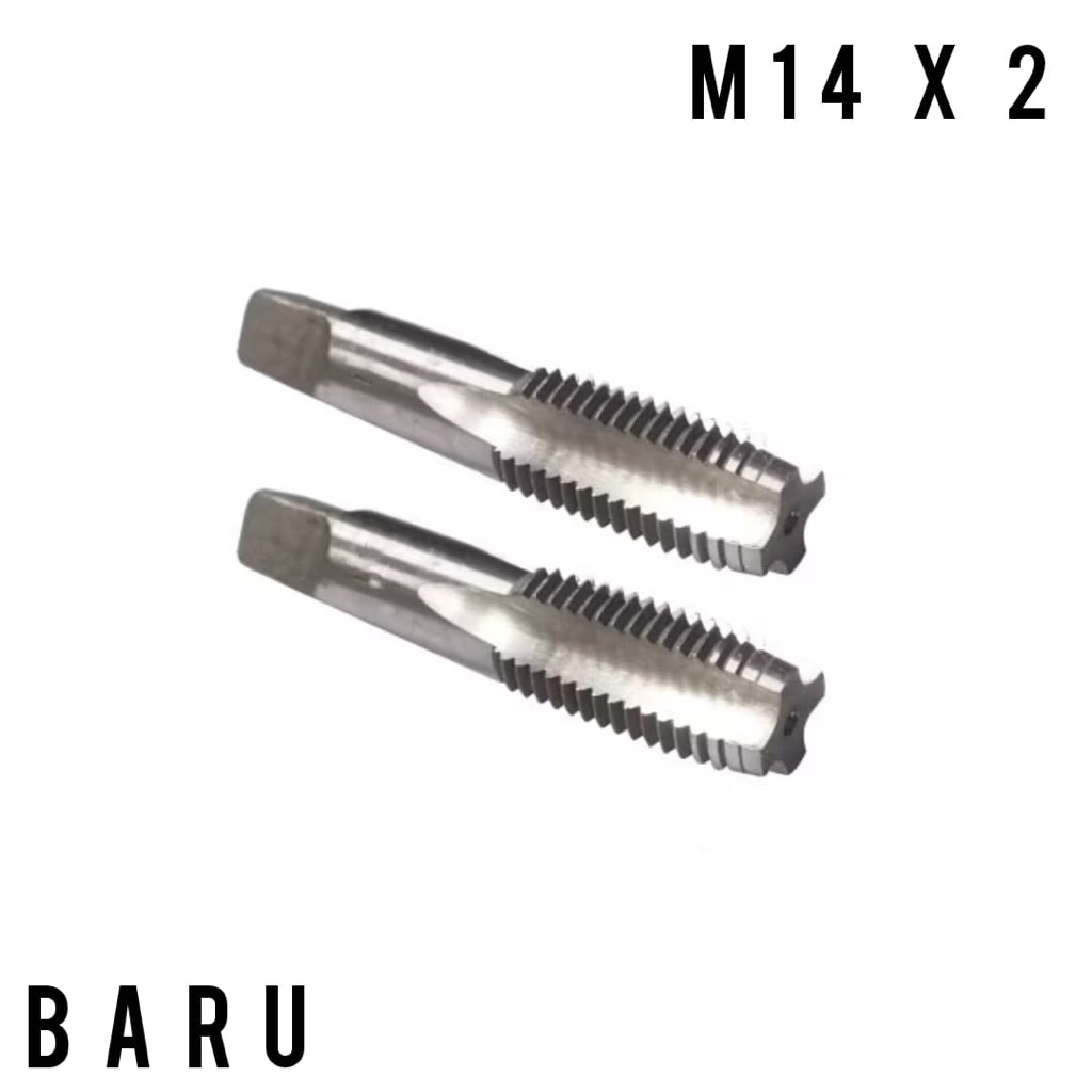 2pcs tap hand tap M16×2 tap ulir drat m16 x 2.0 hss baru