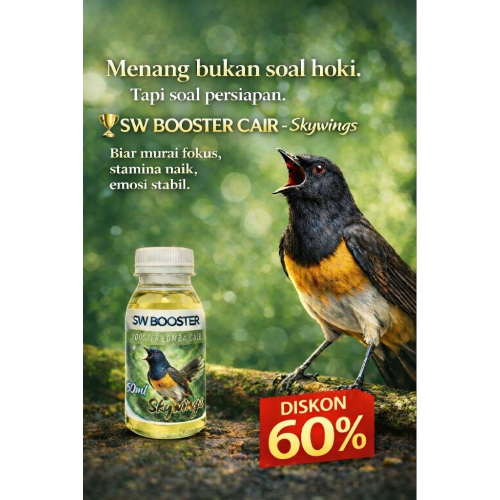 SW BOOSTER CAIR Vitamin terbaik untuk burung lomba