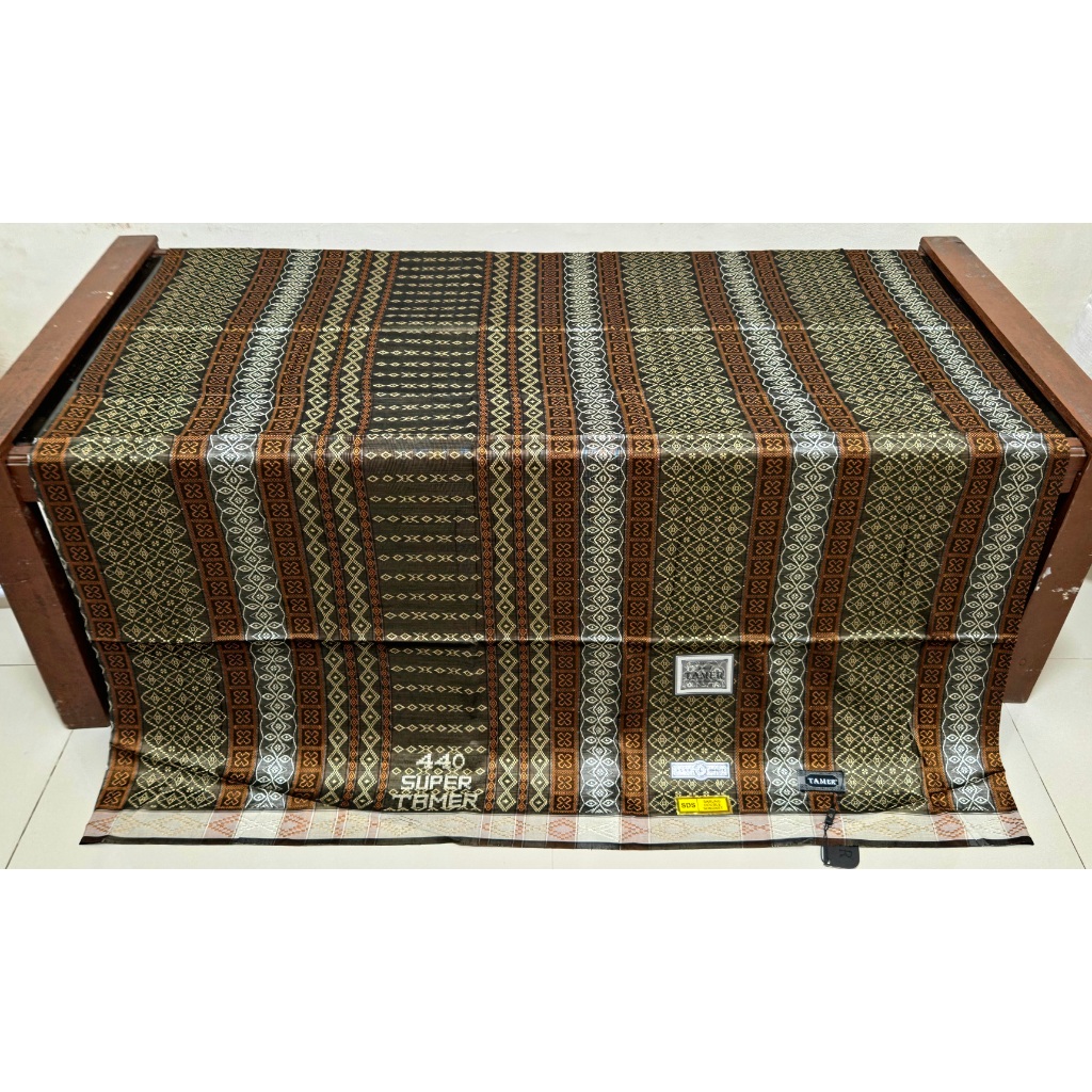 (TERLARIS) Sarung Tenun Sutra Premium Super Tamer 440 SDS Sarung Doble Songket Super Premium