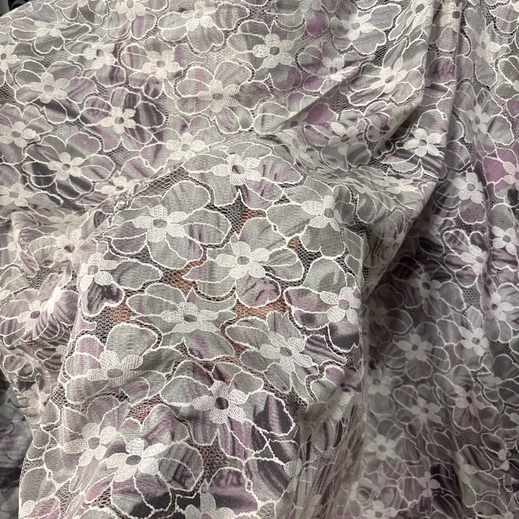 Kain Tile Brukat Bunga Mewah - Bahan Lace Premium High Quality