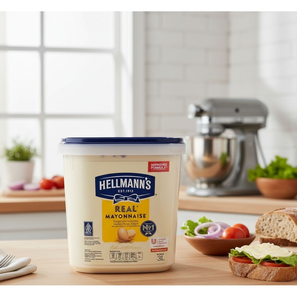 Hellmann's Real Mayonnaise 3L - Mayones Premium Kualitas Restoran