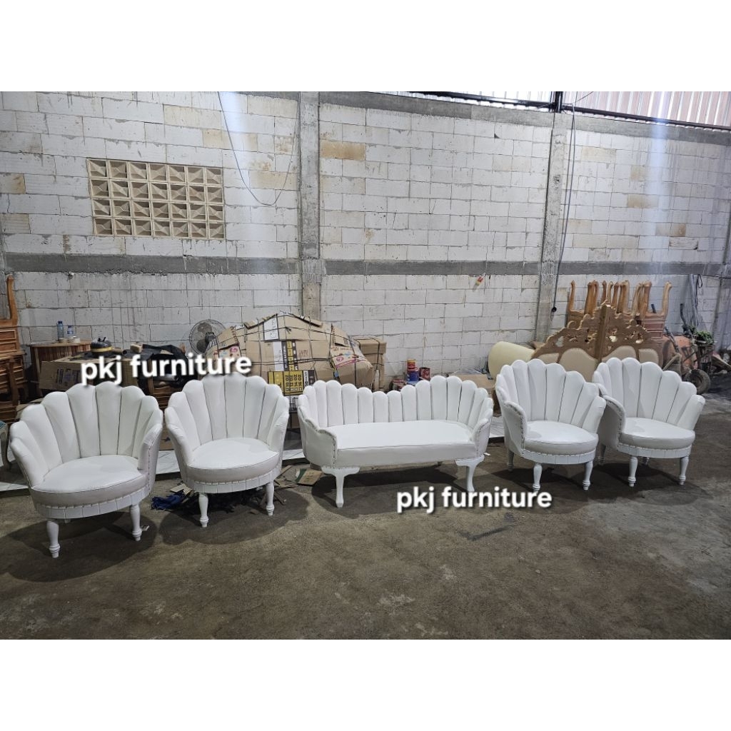 kursi pelaminan kerang  / sofa pelaminan jepara