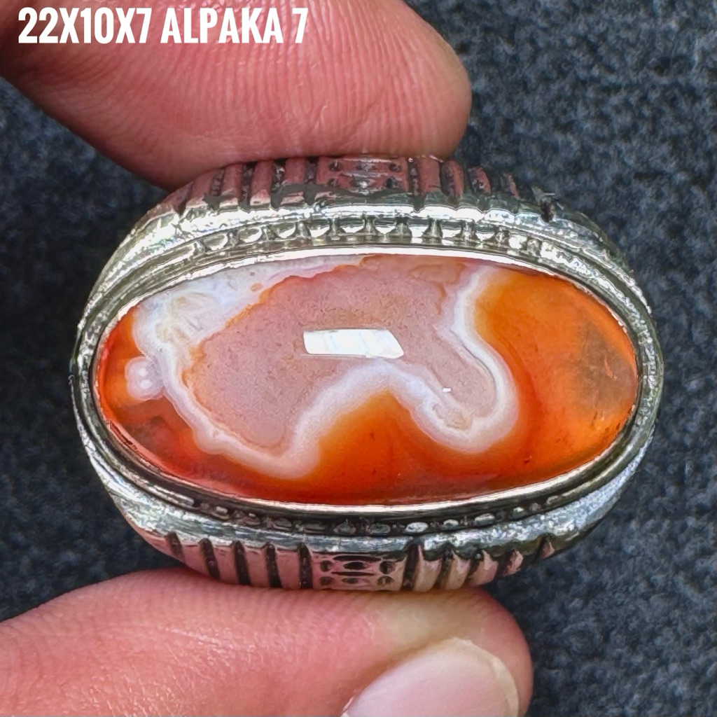 Cincin Batu Akik Natural Lafadz Allah