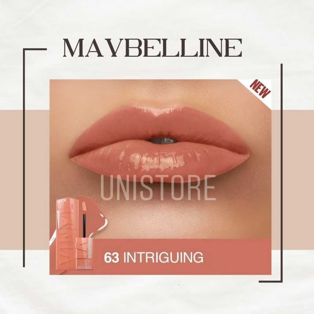 Maybelline Superstay Vinyl Ink 63 Intriguing | Lipstik Vinyl Tahan Lama | High Shine Original