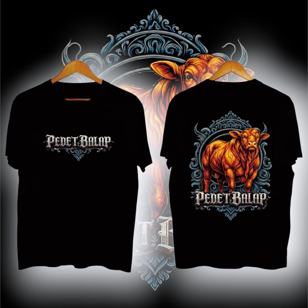 kaos sapi desain pedet balap kaos peternak sapi kaos pria kaos murah kaos katun