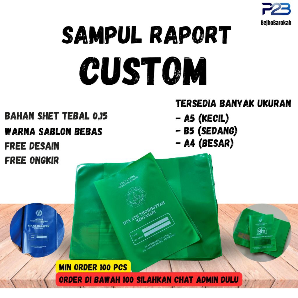 Kantong raport/Sampul Raport Custom