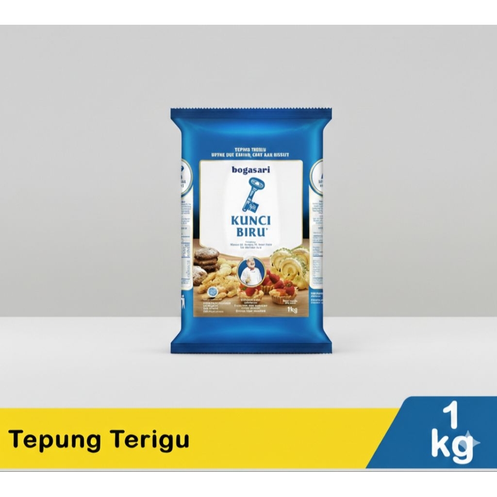 Tepung Terigu Kunci Biru 1 kg - Protein Rendah