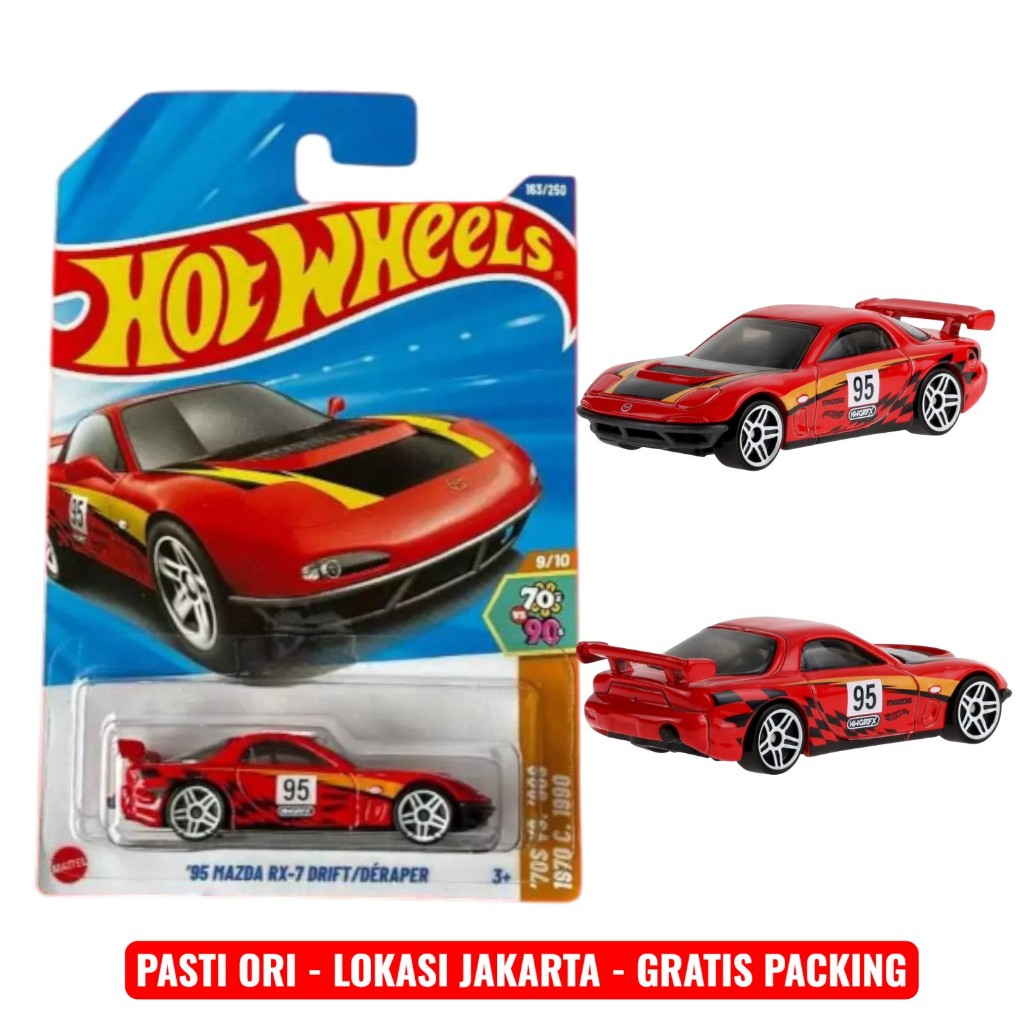 Hot Wheels 95 Mazda RX-7 Drift Merah Lot N 2025
