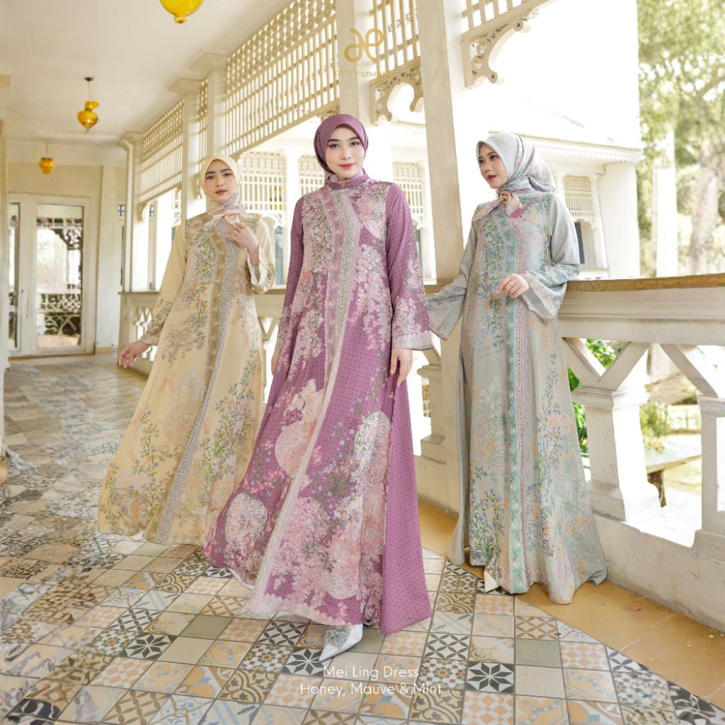 DYN SIGNATURE | MEI LING DRESS | PERANAKAN SERIES | SPESIAL EDITION RAYA SERIES | GAMIS MUSLIMAH TER