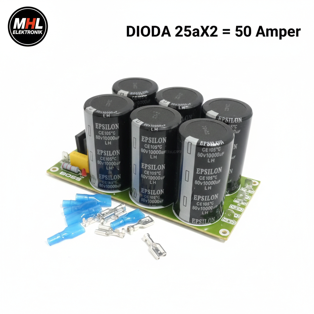 Kit PSU 6 Elco Epsilon 10000uF 80V Original Plus Skun PCB