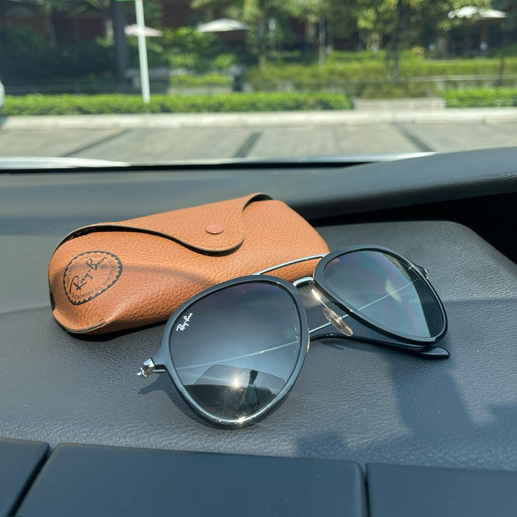 Kacamata Aviator Gradient Rayban original Unisex Pria Wanita - Desain Elegan, Anti Silau, Ringan & N