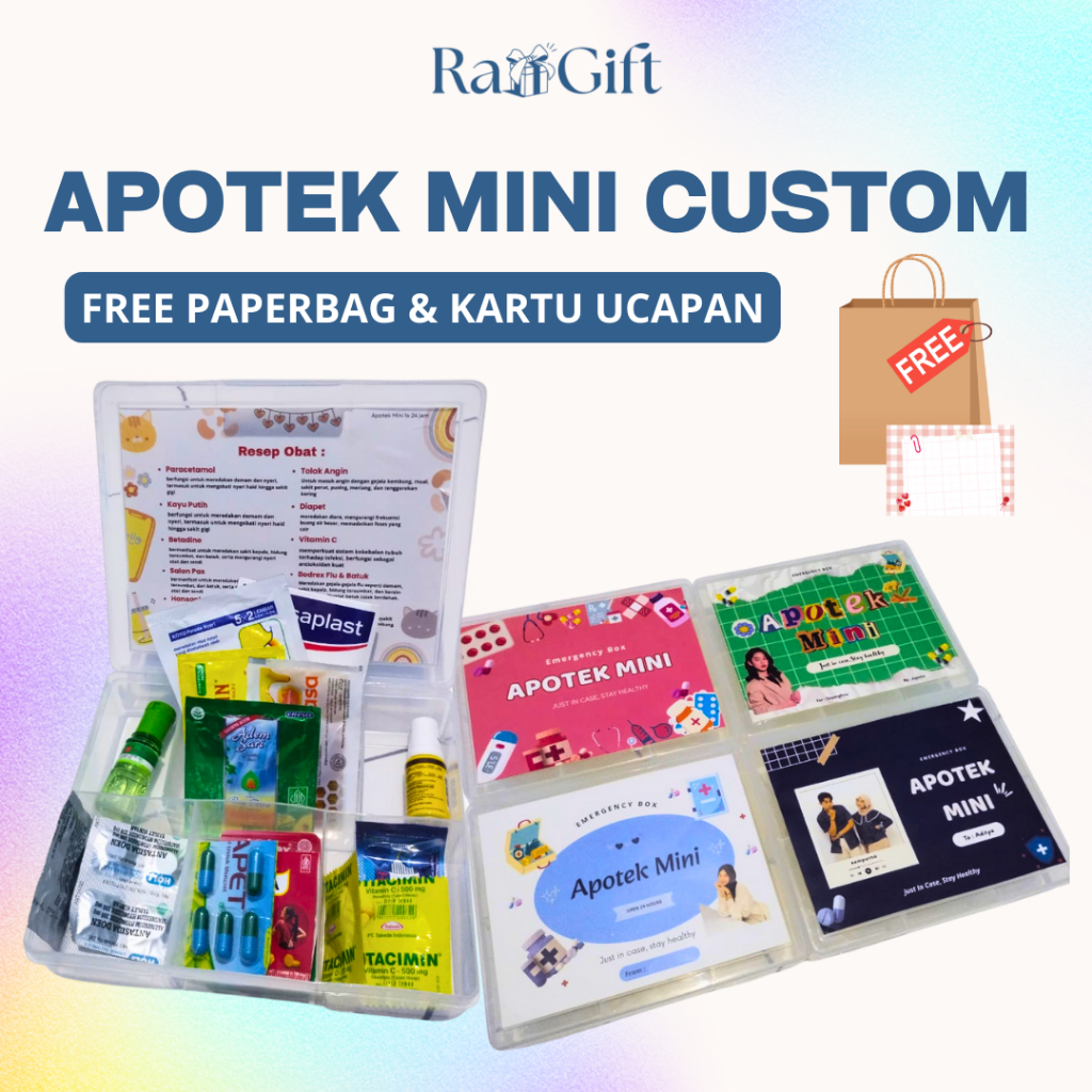 Apotek Mini Gift Box | Kado Untuk Pacar | Emergency Box Obat Mini Lucu & Estetik