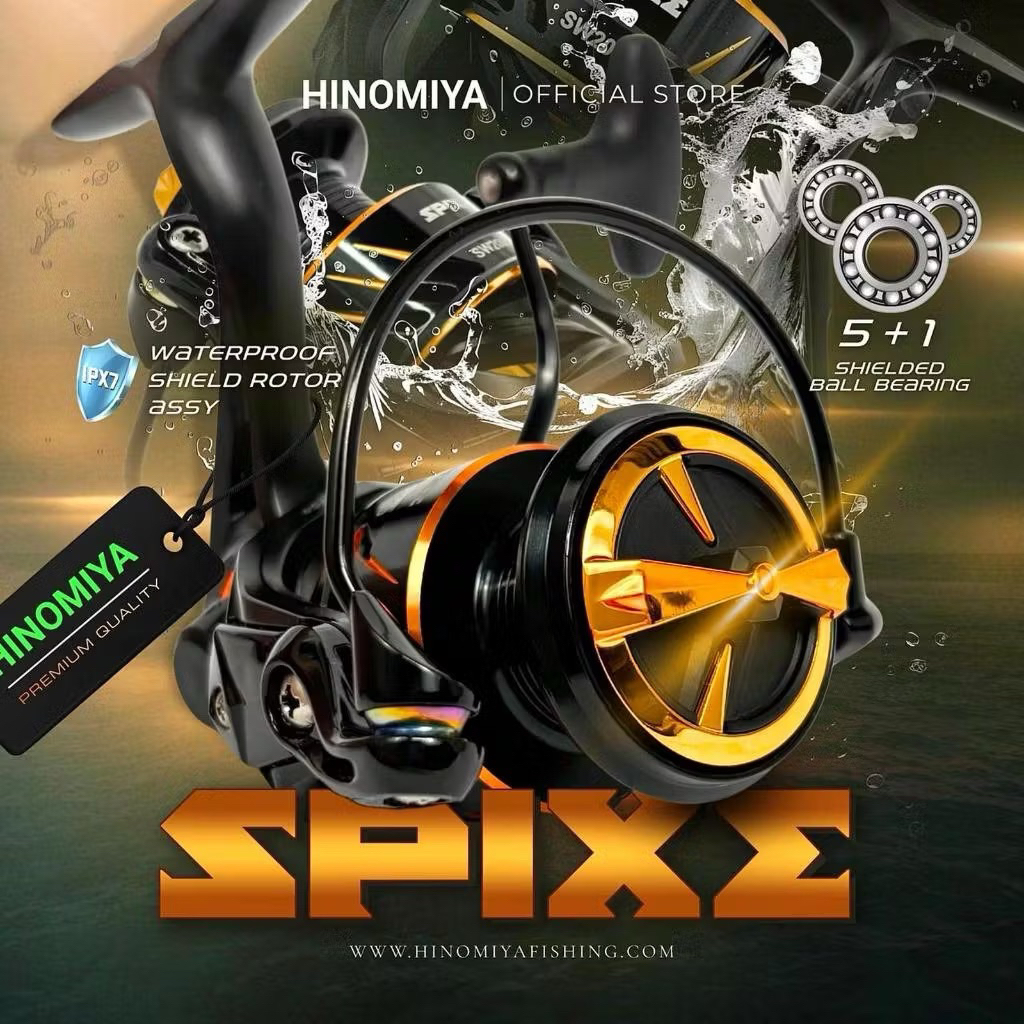 Reel HINOMIYA SPIXE 2000 3000 4000 5000 6000 power handle