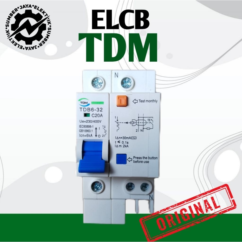 ELCB TDM TDB6-32 20A, 50A ORIGINAL