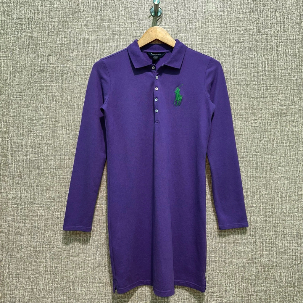 Polo Purple Midi Dress Ladies Ralph Lauren Small