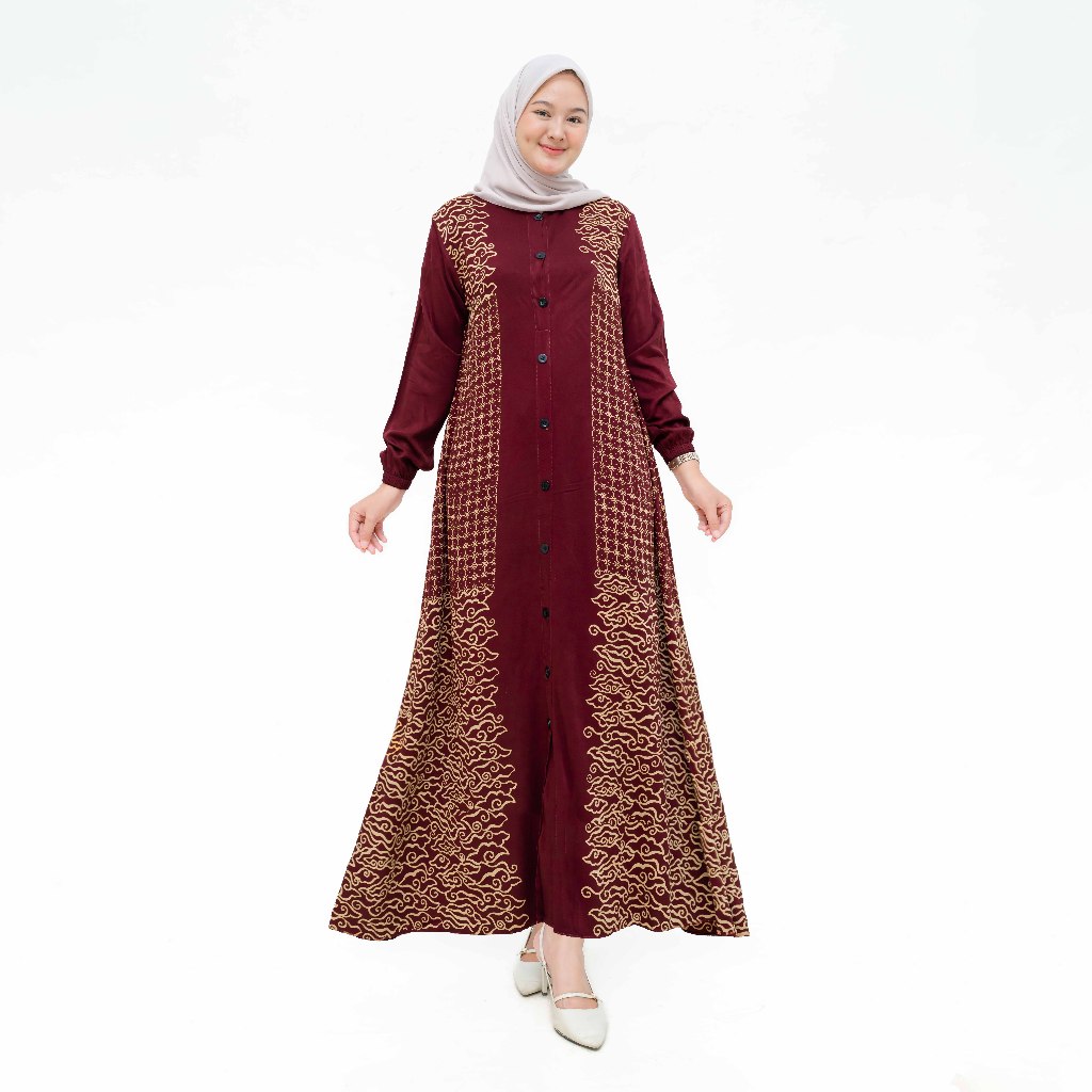 AMRA GAMIS BATIK MOTIF MEGA LUXURY GAMIS TWILL ORI PREMIUM KATUN RAYON TWILL GAMIS PEKALONGAN MEWAH 