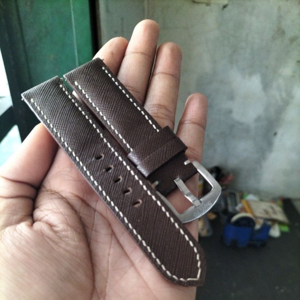 strap ukuran 20mm kulit sapi asli