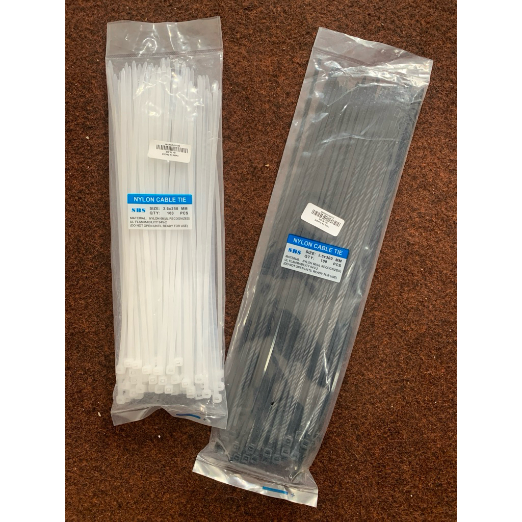 Cable Tie Nylon 3.6x250mm & 3.6x300 - SBS