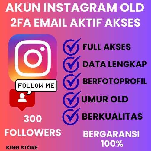 AKUN INSTAGRAM TUA 2FA ON FULL AKSES EMAIL 300 - 1000 FOLLOWERS