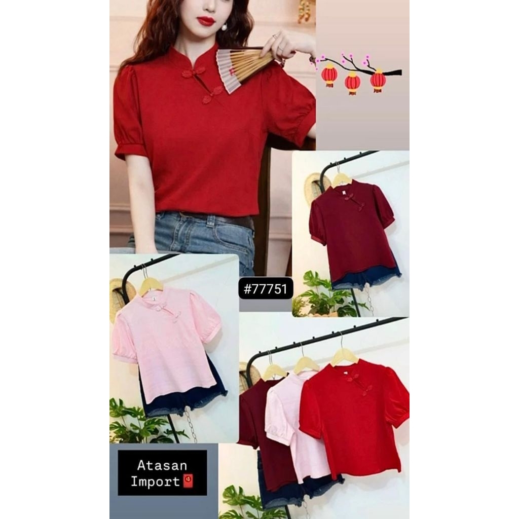 B7268 | ATASAN CHEONGSAM WANITA IMPORT PREMIUM