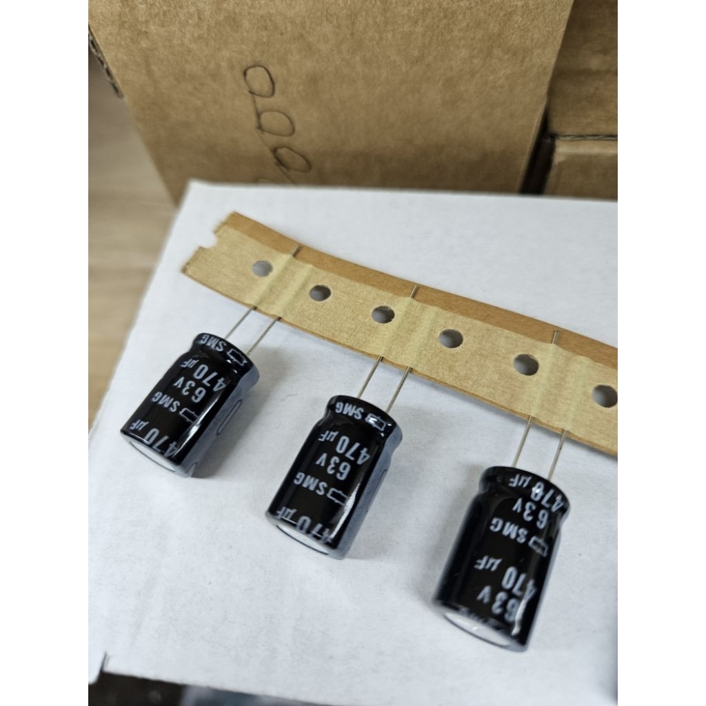 kapasitor elco 470uf 63v roll original 63v 470uf