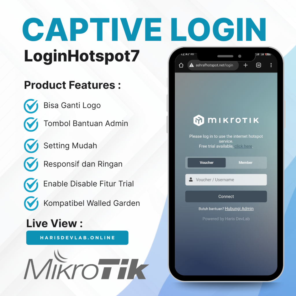 Template Login Page Mikrotik Premium - Tampilan Default Clean Responsif - LoginHotspot7