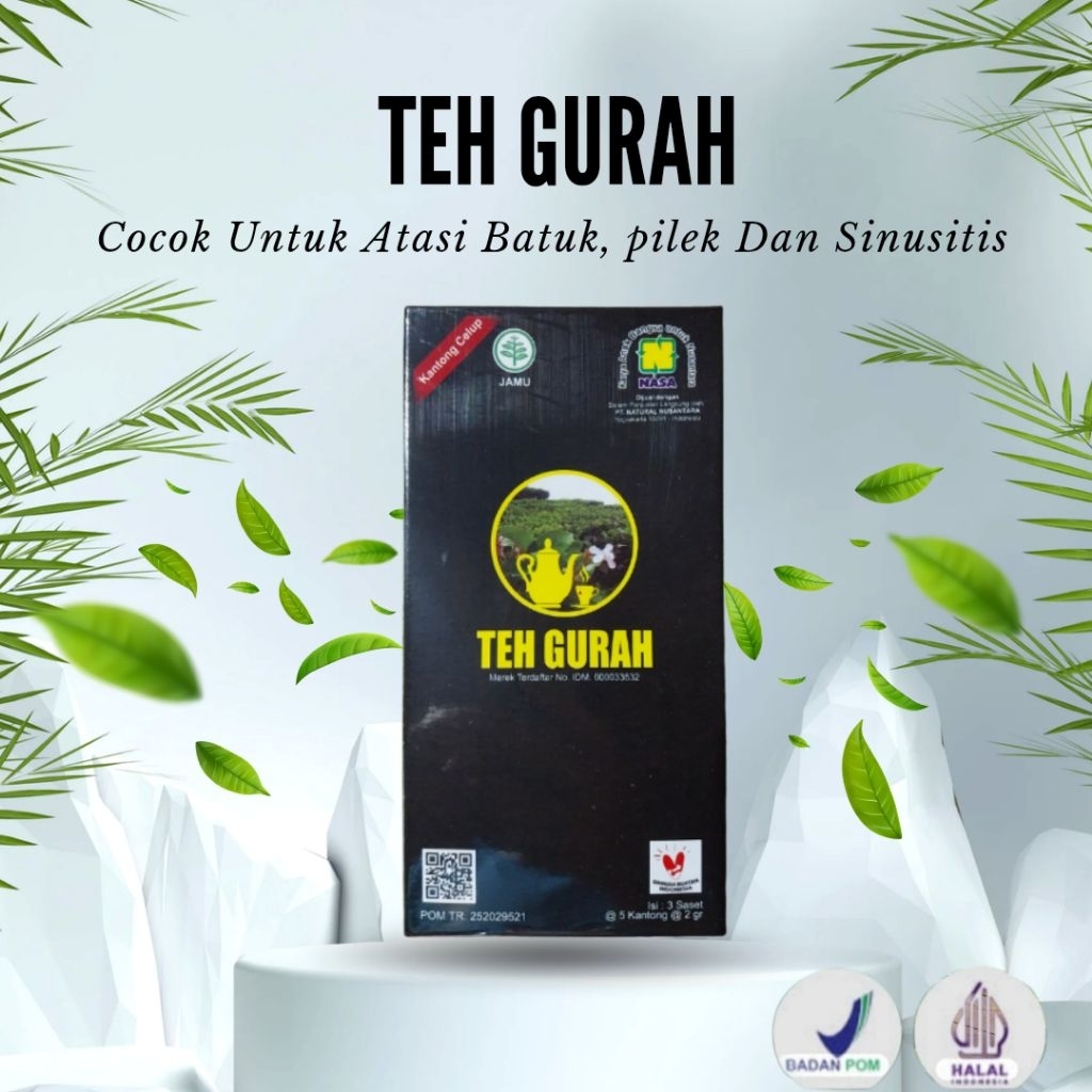 TEH GURAH NASA ORIGINAL- Forlend Teh Gurah Herbal untuk atasi Dahak, Batuk ,sinusitis,dan asma , 100