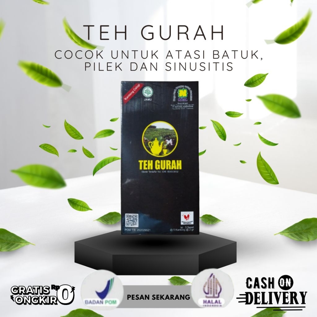 TEH GURAH NASA ORIGINAL- forlend teh gurah herbal atasi batuk pilek sinusitis sudah Halal BPOM