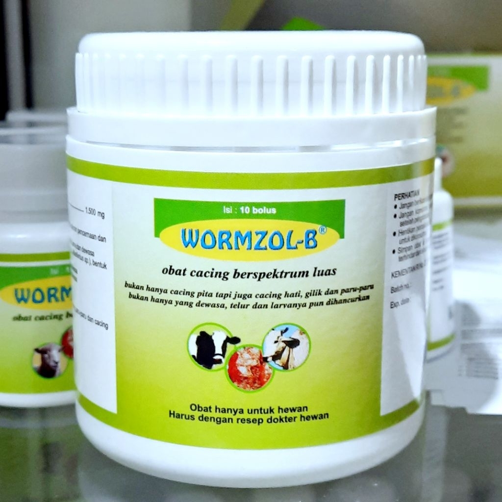 WORMZOL B 10 BOLUS OBAT CACING SAPI