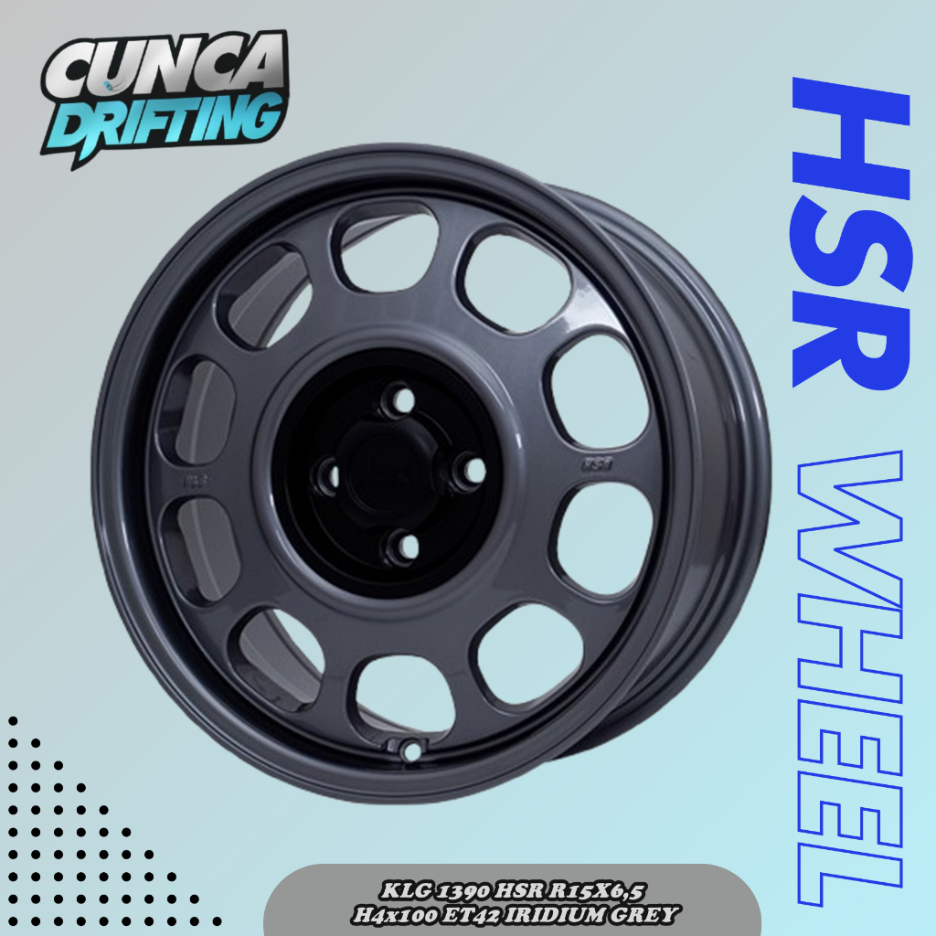 VELG RACING HSR MODEL KALENG R15 UNTUK SIRION CALYA KARIMUN AGYA SIGRA AIR EV BRIO MOBILIO FREED
