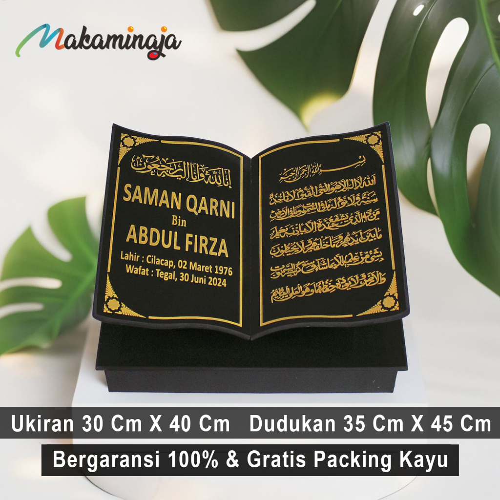 Batu Nisan Model Bentuk Buku Granit Makam Kijing Kuburan L58