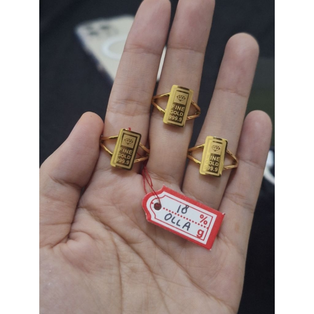 Cincin LM emas muda 18% (2,5 Gram)
