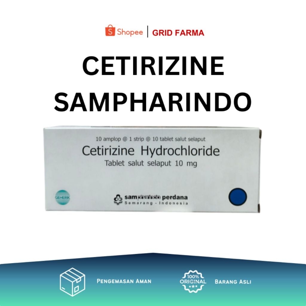 TABLET CETIRIZINE 10 Mg - ANTIHISTAMIN UNTUK MENGATASI ALERGI